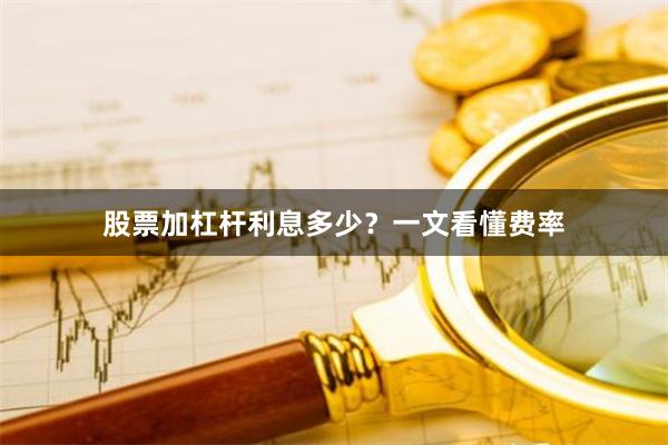 股票加杠杆利息多少？一文看懂费率